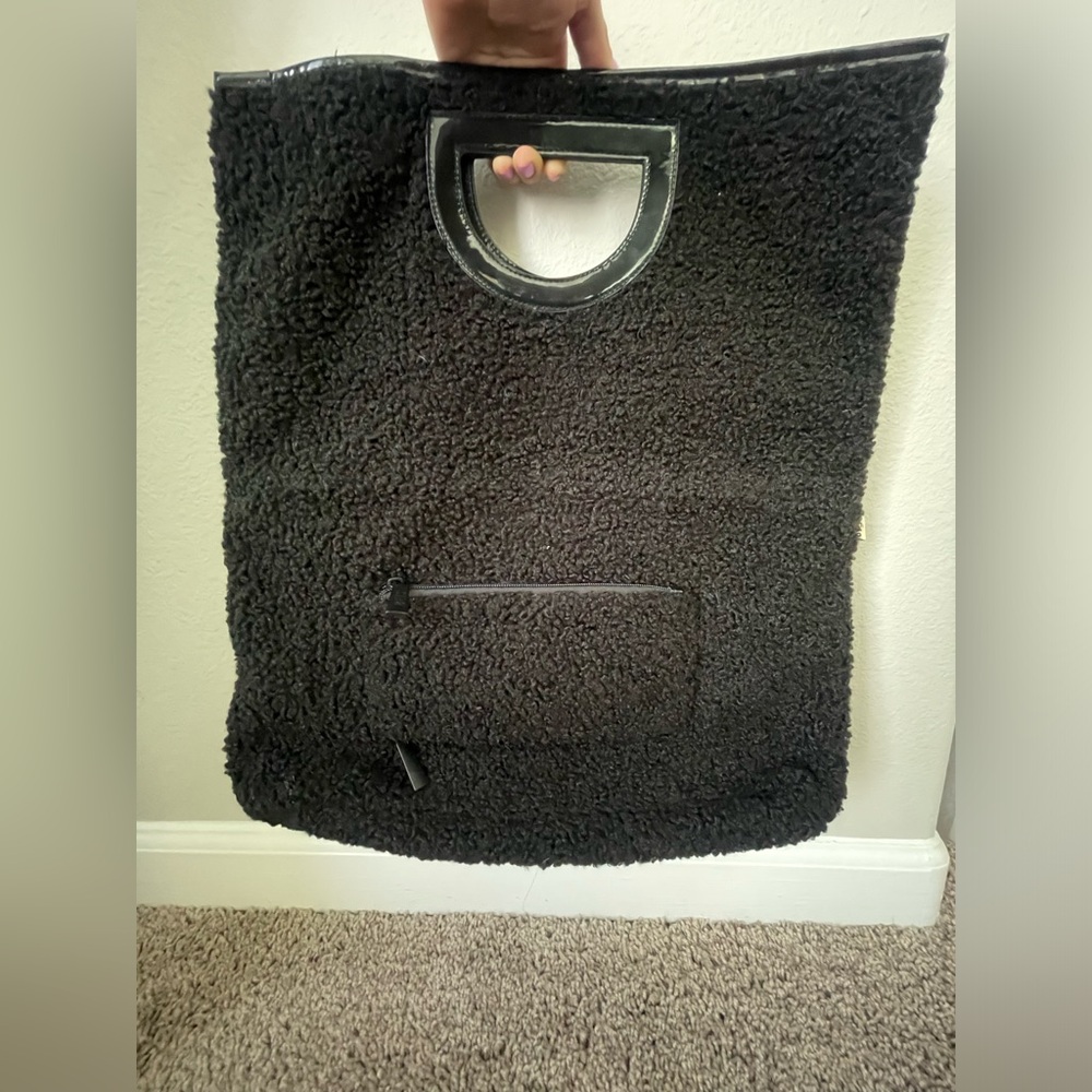 BEIS Fold Over The Messenger Tote - Black